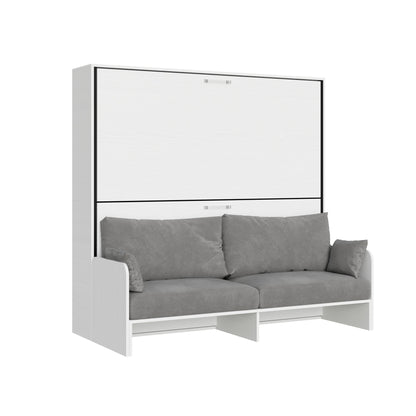 Doppeltes horizontales Schrankbett Kando Sofa mit Matratzen