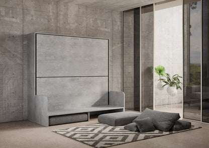 Doppeltes horizontales Schrankbett Kando Sofa mit Matratzen