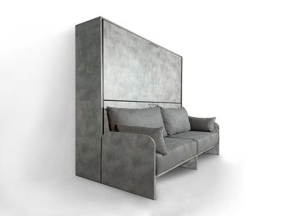 Doppeltes horizontales Schrankbett Kando Sofa mit Matratzen