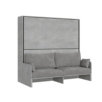 Doppeltes horizontales Schrankbett Kando Sofa mit Matratzen