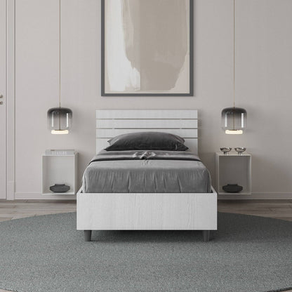 Letto Singolo 80x200 Ankel con Testata Inclinata e Contenitore