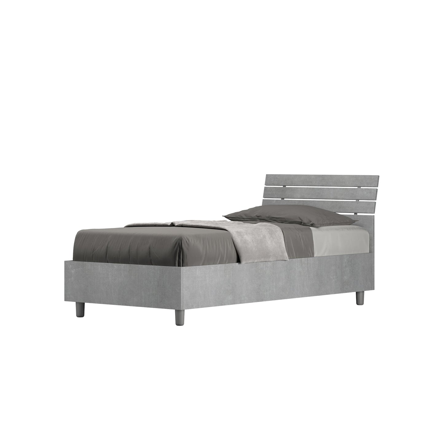 Letto singolo Ankel 80x190 cm - Con contenitore o rete a doghe