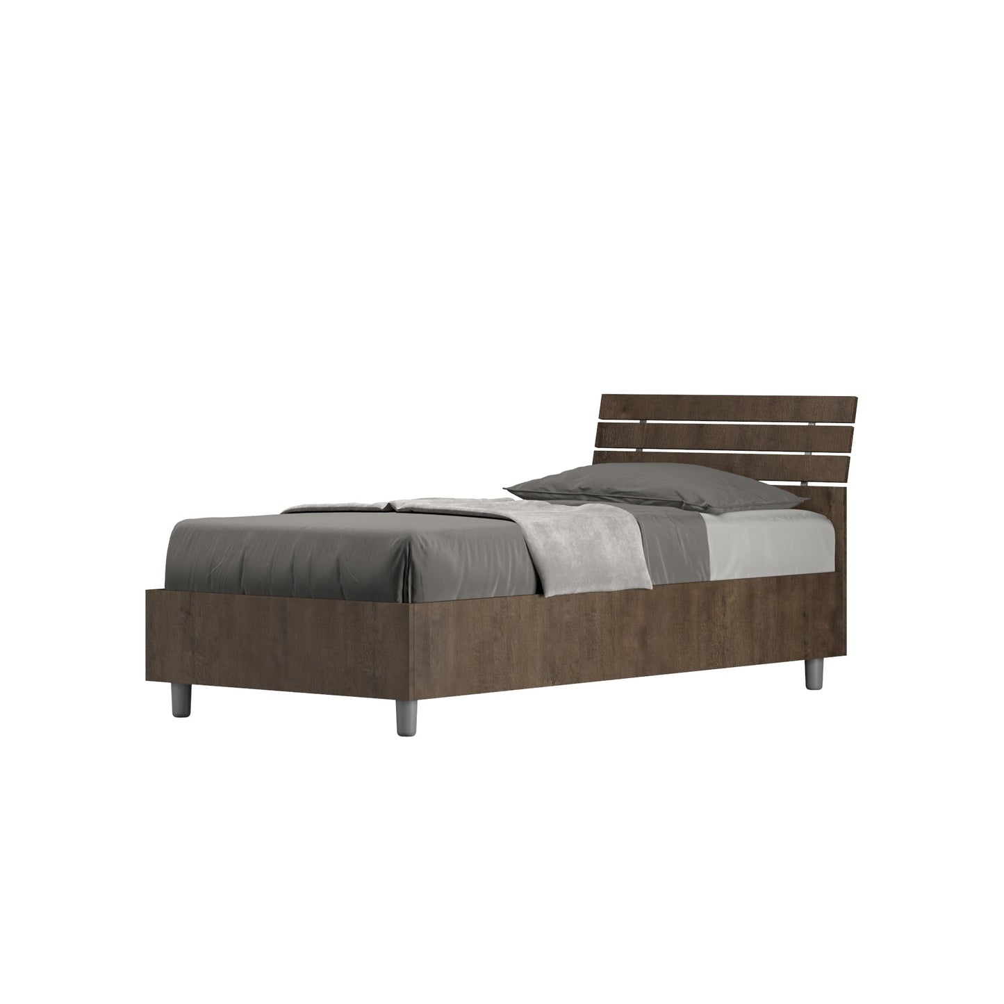 Letto singolo Ankel 80x190 cm - Con contenitore o rete a doghe