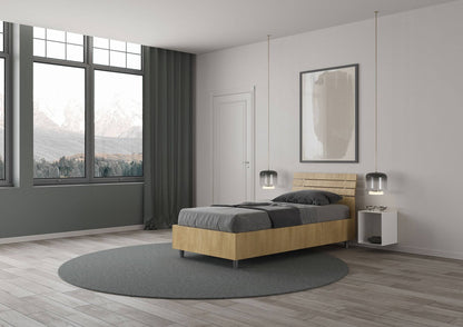 Letto Singolo 80x200 Ankel con Testata Inclinata e Contenitore