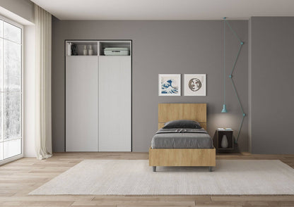 Letto Singolo 80x190 Demas con Rete Contenitore e Stile Minimalista