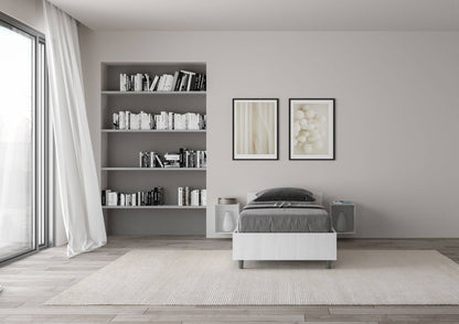 Letto Singolo 80x190 Nuamo con Rete Contenitore e Design Essenziale