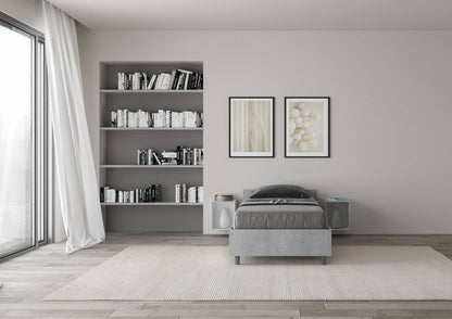 Letto singolo senza rete, con rete e contenitore 80x200 Nuamo