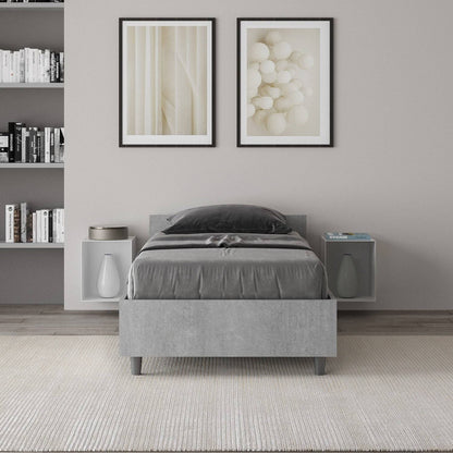 Letto Singolo 80x190 Nuamo con Rete Contenitore e Design Essenziale