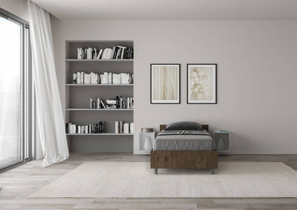 Letto singolo senza rete, con rete e contenitore 80x200 Nuamo