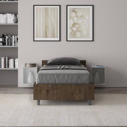 Letto singolo senza rete, con rete e contenitore 80x200 Nuamo