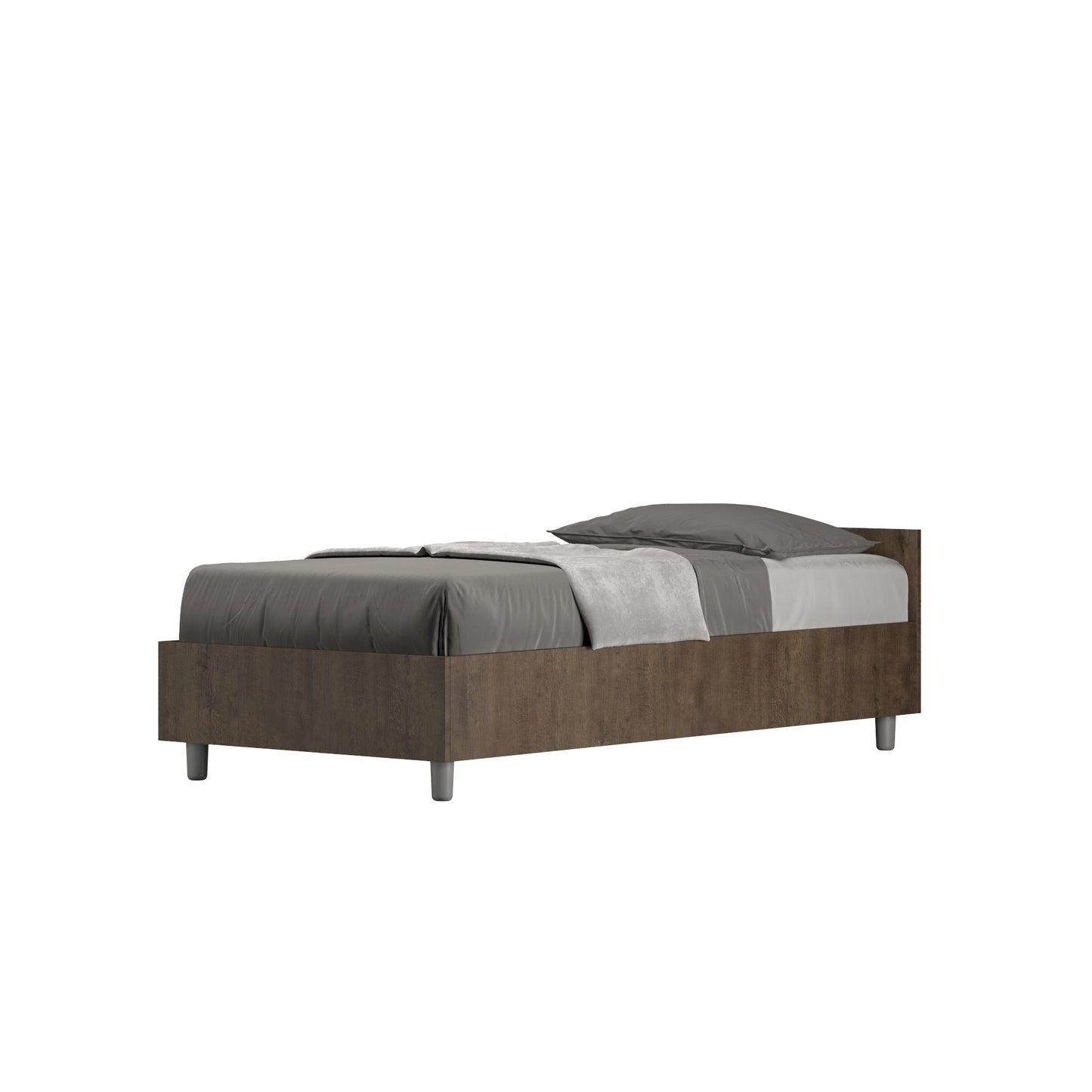 Letto Singolo 80x190 Nuamo con Rete Contenitore e Design Essenziale