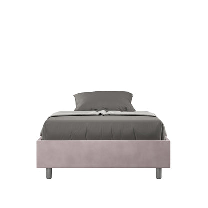 Letto singolo contenitore imbottito 100x190 microfibra Azelia