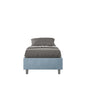 Upholstered storage single bed 90x200 microfiber Azelia
