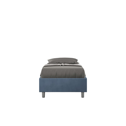 Letto singolo 80x200 imbottito senza testiera, con rete o contenitore