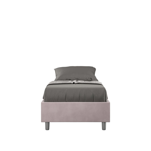 Letto singolo 80x200 imbottito senza testiera, con rete o contenitore