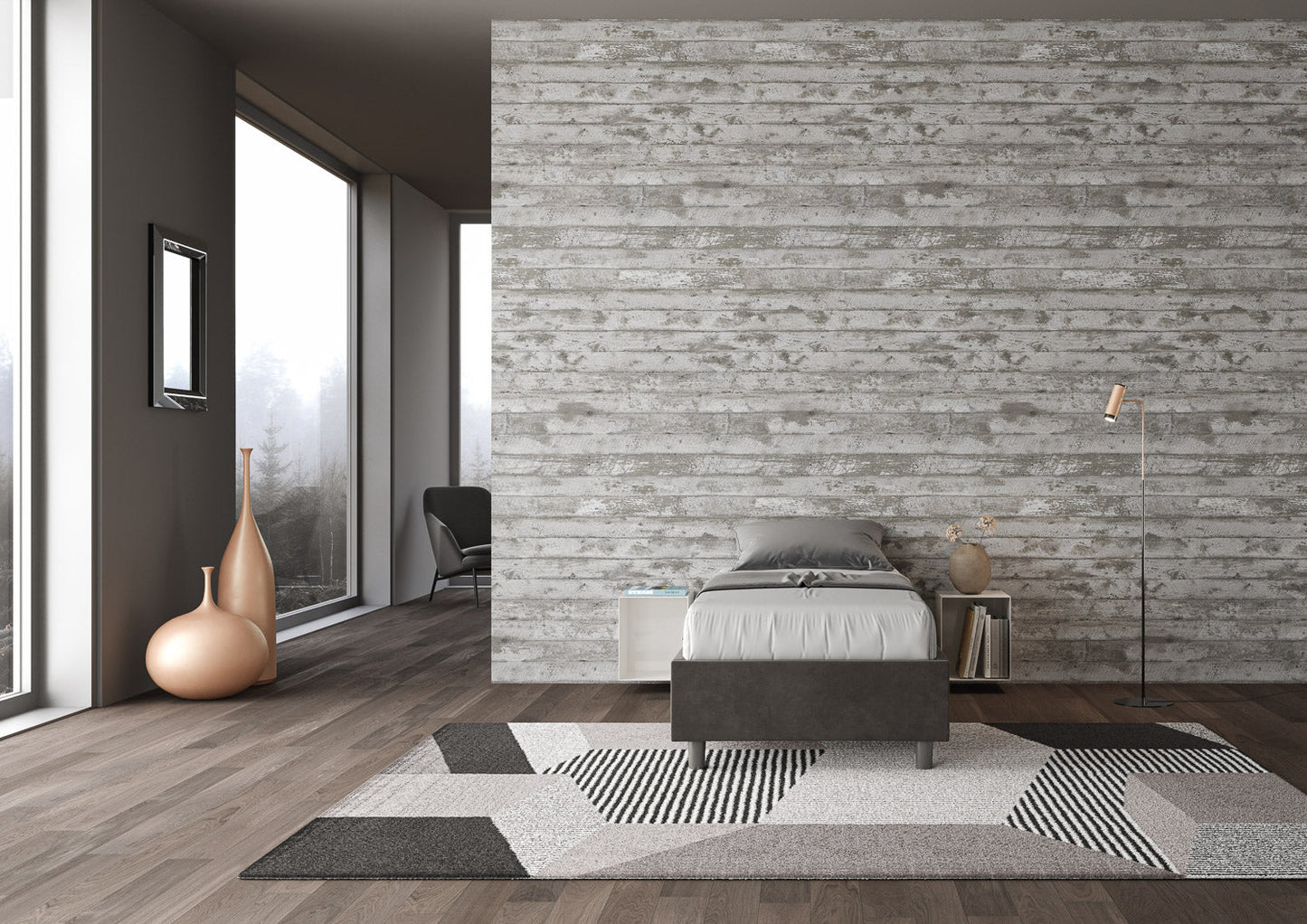 Letto singolo contenitore imbottito 90x210 microfibra Azelia
