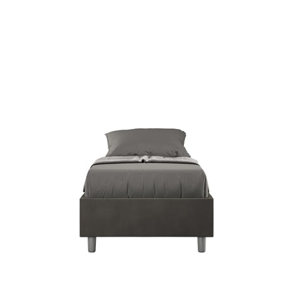 Letto singolo 80x200 imbottito senza testiera, con rete o contenitore