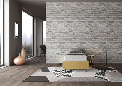 Letto singolo 80x200 imbottito senza testiera, con rete o contenitore