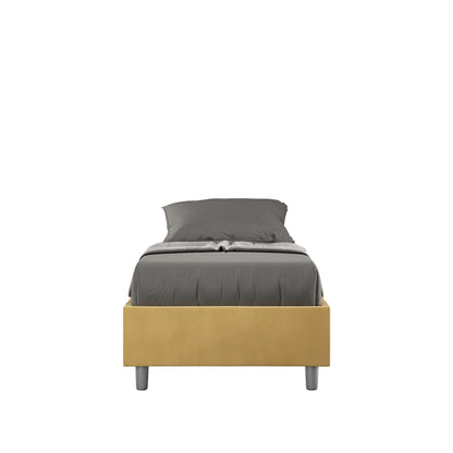 Letto singolo 80x200 imbottito senza testiera, con rete o contenitore