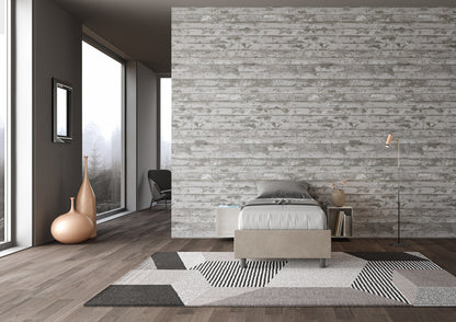 Letto singolo 80x200 imbottito senza testiera, con rete o contenitore