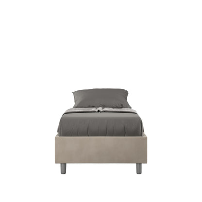 Gepolstertes Einzelbett mit Bettkasten 90x200 Mikrofaser Azelia