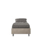 Upholstered single bed 90x190 microfibre Azelia with and without slatted frame and storage
