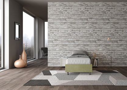 Letto singolo 80x200 imbottito senza testiera, con rete o contenitore