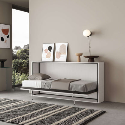 Letto a scomparsa singolo orizzontale Kando con materasso