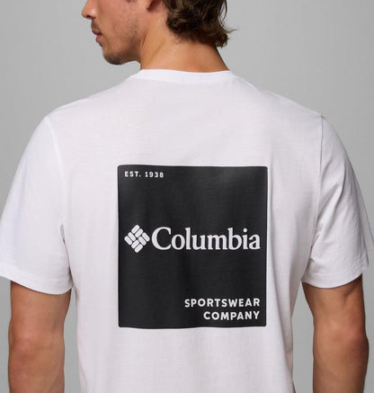 Columbia T-shirt Cotone Biologico CSC™ Logo Uomo 2155011 100 - Bianco