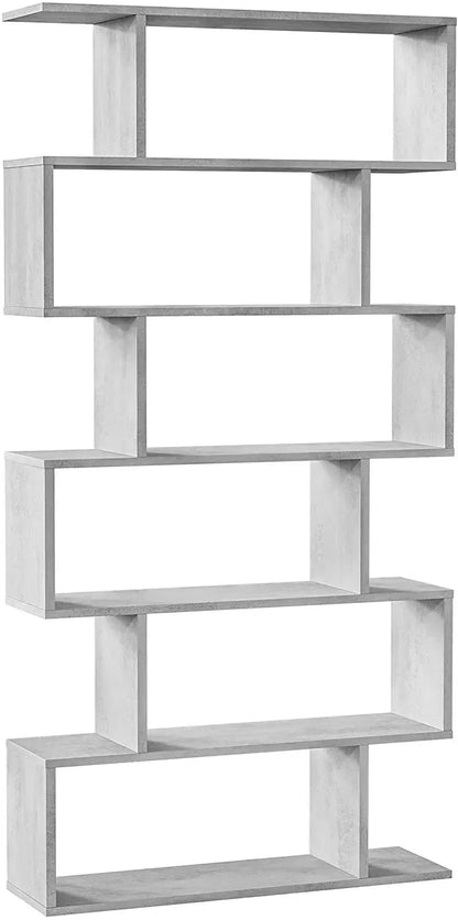 graues Bücherregal Fores, hoch, aus Melamin, 80x25x192 cm, mit verstellbaren Einlegeböden