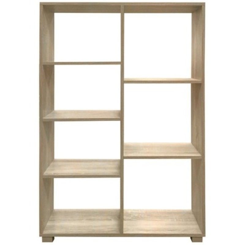 Libreria giorno 7 ripiani 80x24x126,5cm in legno rovere
