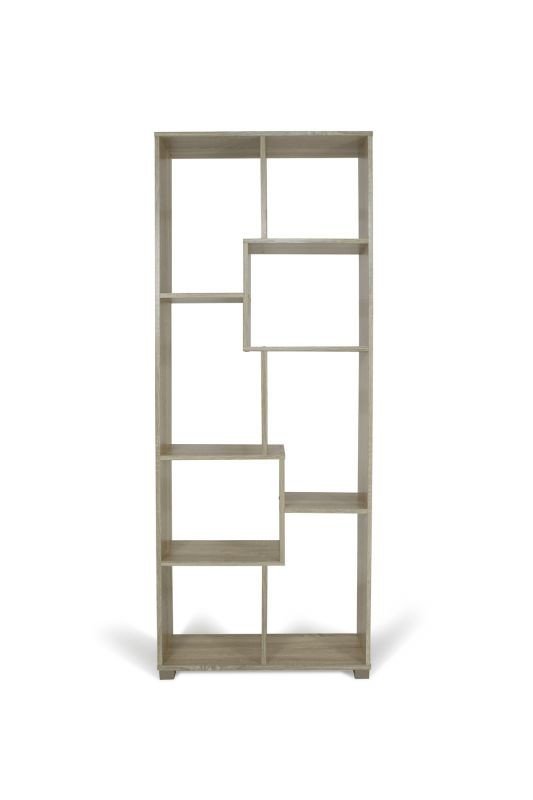 Libreria giorno 8 ripiani 70x24x h 178cm color ROVERE