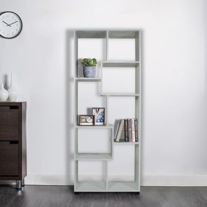 Libreria giorno 8 ripiani 70x24xh 178cm color rovere sbiancato