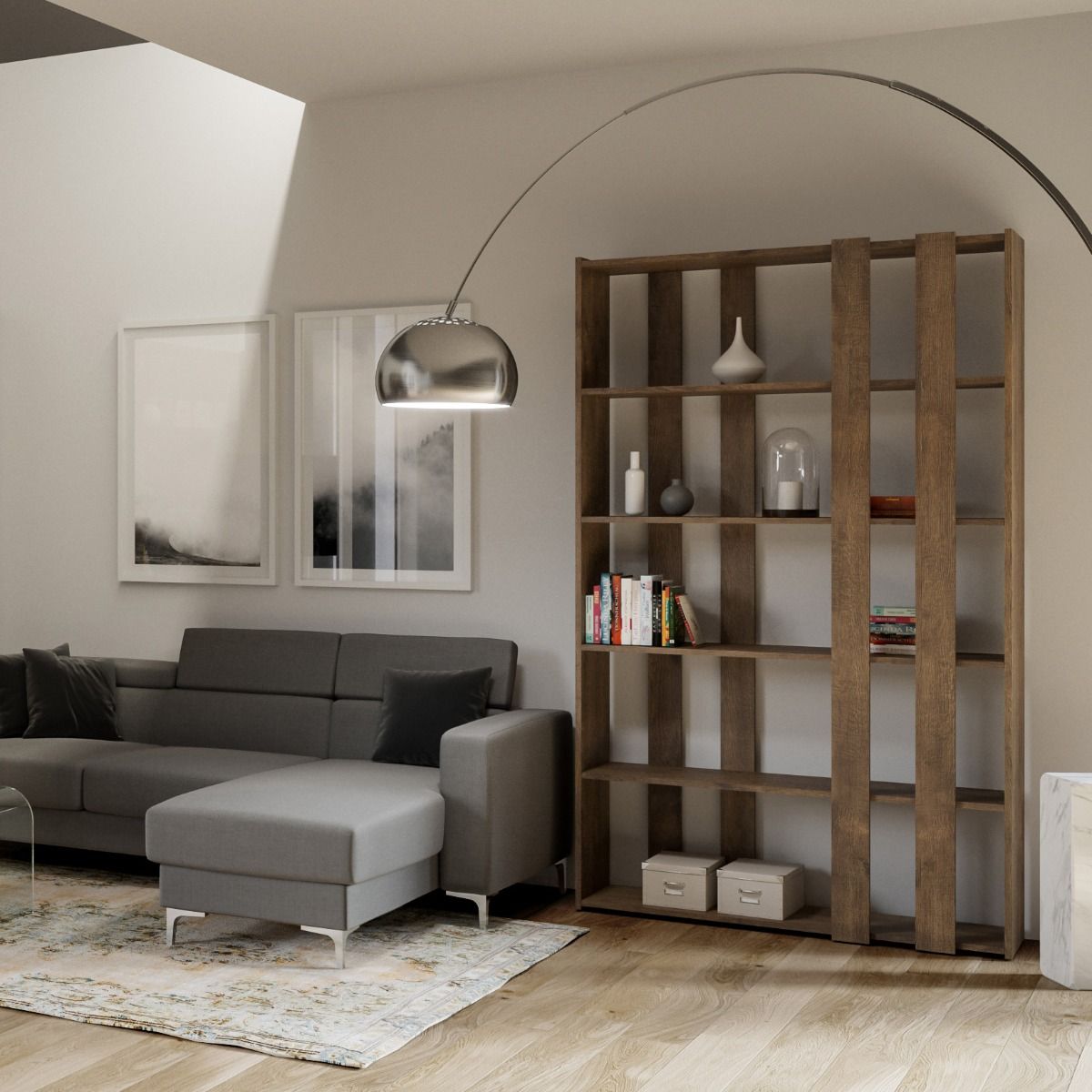 Bücherregal Kato Small: Vielseitige Eleganz für kompakte Räume