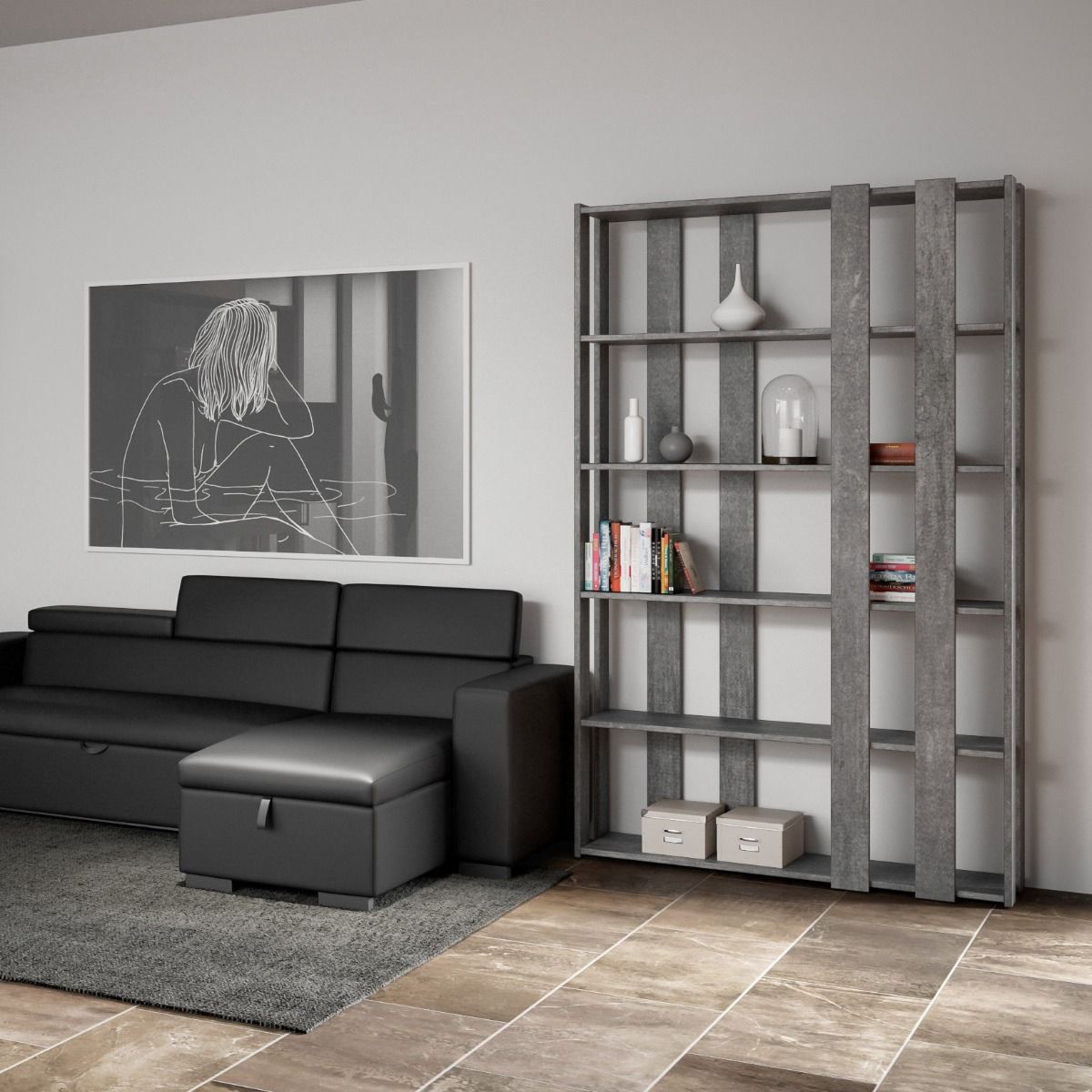 Bücherregal Kato Small: Vielseitige Eleganz für kompakte Räume