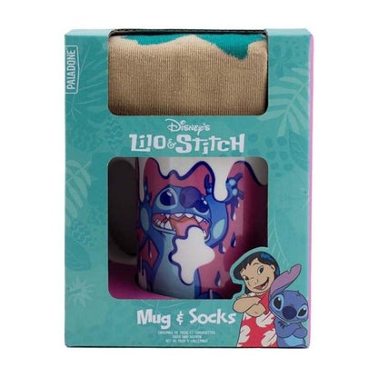 Paladone Disney (Lilo & Stitch) „Mug E Socks“ Geschenkset Tasse+Socken Gr. 35-41