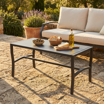 Tavolino in acciaio verniciato a polvere, dimensioni 92x45x45 cm