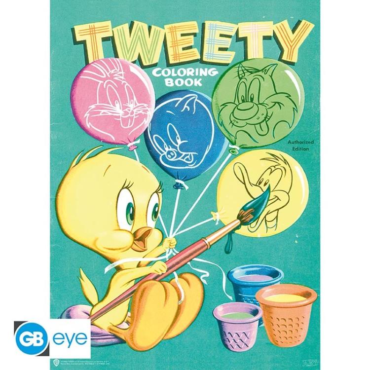 ABYSTYLE (LOONEY TUNES) 2ER-SET CHIBI-POSTER: „TWEETY & SYLVESTER“ (52X38) GB EYE