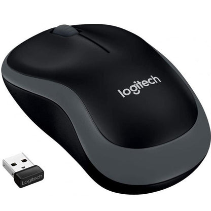 Logitech Wireless Maus M185 Dunkelgrau Optisch USB Beidhändig PC Mac Laptop