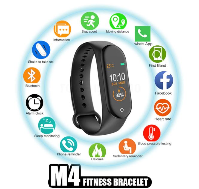 Smartwatch Uhr M4 Smart Band Fitness Tracker Pulsmesser Für Sport