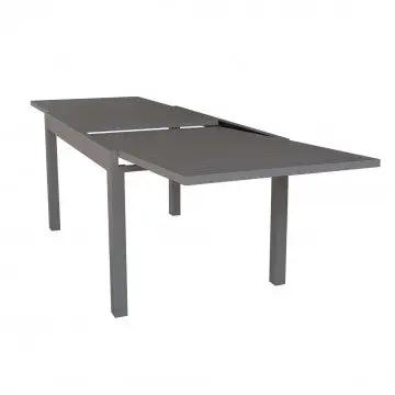 Ausziehtisch Hawaii aus taupefarbenem Aluminium - 135/270 x 90
