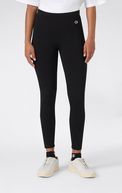 Champion Leggings Icons Felpato Interno 117567-KK001 Nero Donna - Pantalone Sportivo