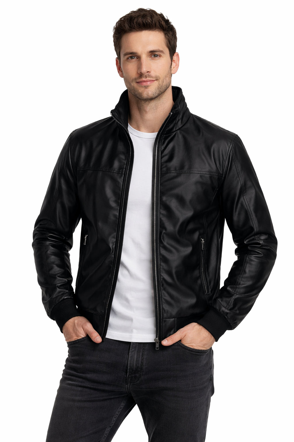Censured Giacca Ecopelle Uomo JMPARK PSV2 90 Nero Streetwear PE26