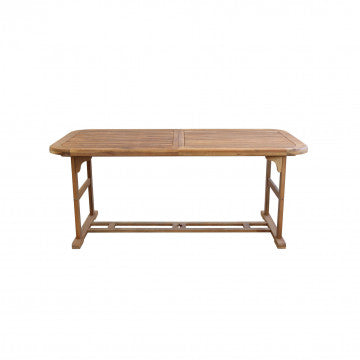 Tavolo rettangolare allungabile 180/240 x 100 cm in legno acacia massiccio