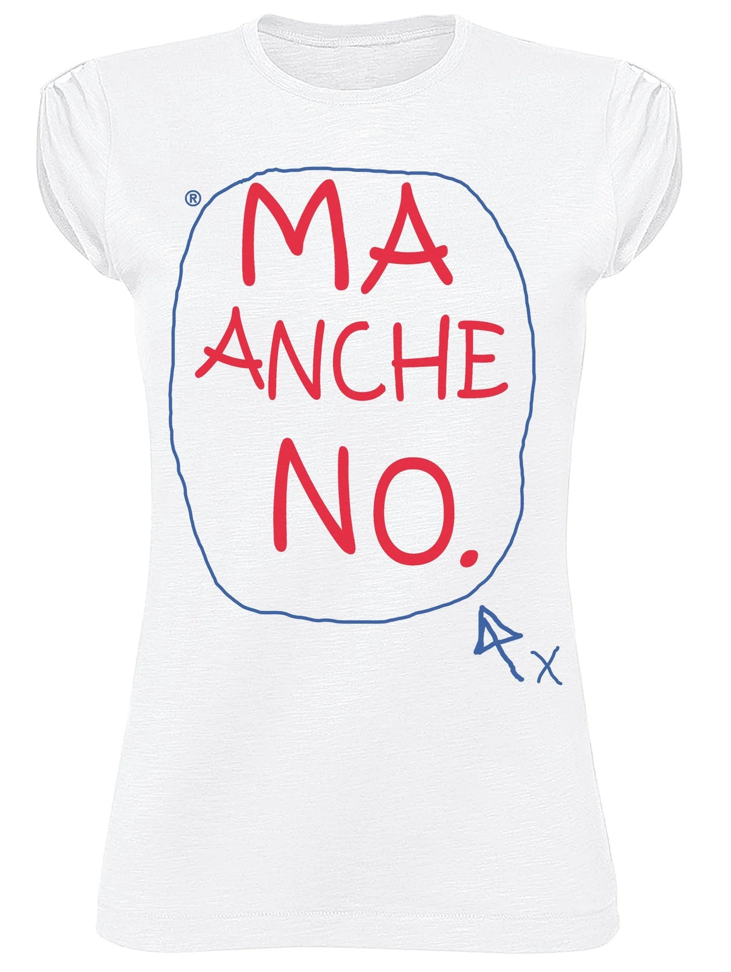 T-shirt Donna Slub 'Ma Anche NO' - 100% Cotone Bio