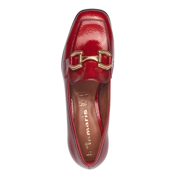 Roter Lackmokassin
