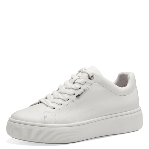 Tamaris Sneaker aus weißem Leder