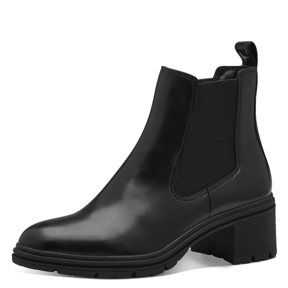 Schwarze Stiefelette mit Reißverschluss