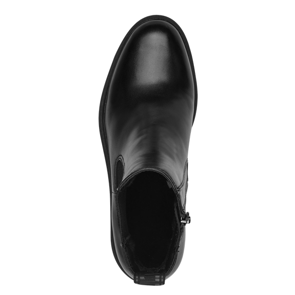 Schwarze Stiefelette mit Reißverschluss