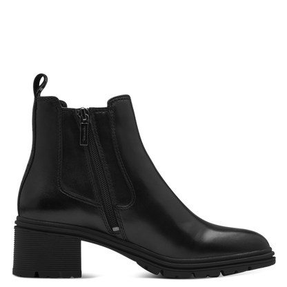 Schwarze Stiefelette mit Reißverschluss